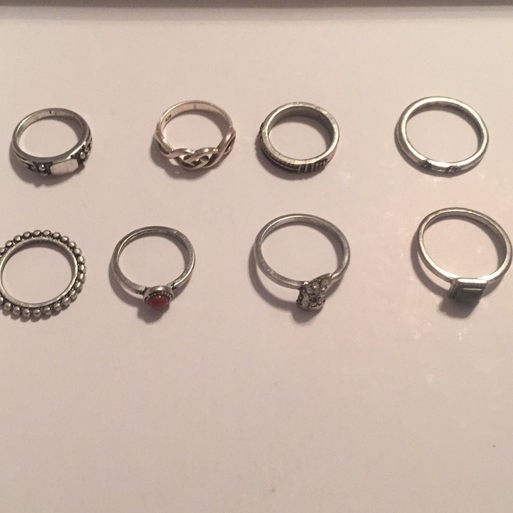 🔴Set of 8 midi rings🔴